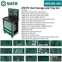 Tool Kit Set 278 Pcs 09918S-GR 7 Drawer Tool Trolley Tray Set Sata Tools