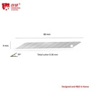 Isi cutter kecil 9 mm 30 derajat S301 Material alloyed tool steel SINSEUNG Cutter Blade 9mm (10 pcs per tube)
