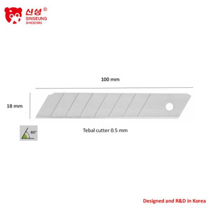 Isi cutter besar 18 mm L203 Meterial SK2 SINSEUNG Cutter Blade 18mm (10 pcs per tube)