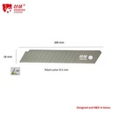 Isi cutter besar 18 mm L206 Meterial alloyed tool steel SINSEUNG Cutter Blade 18mm 14 Segments (10 pcs per tube)