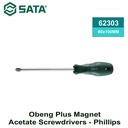 Obeng Plus Magnet PH 0 X 100 mm 62303 Acetate Screwdriver Sata Tools