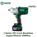 Mesin Bor 51075C - J Series 18V LI-ion Brushless Impact Wrench 1000N/m Sata Tools