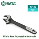 Kunci Inggris 12" 47125 Wide Jaw Adjustable Wrench Sata Tools