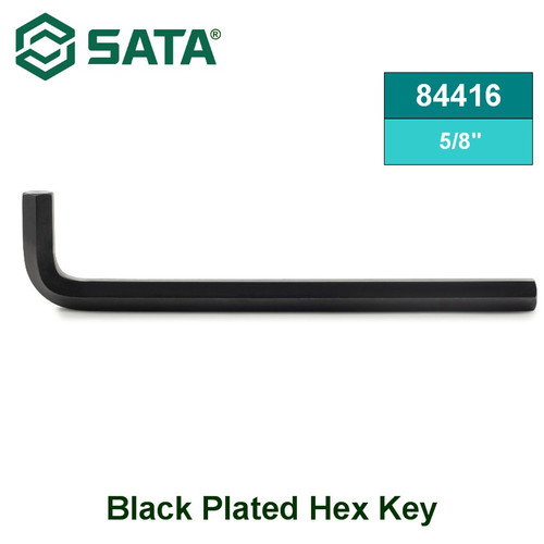 Kunci L Pendek 5/8" mm 84416 - Black Plated Hex Key 5/8" mm Sata Tools