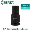 Kunci Shock Panjang 34618 3/4” 6PT Impact Deep Socket 30 mm Sata Tools