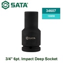 Kunci Shock Panjang 34607 3/4” 6PT Impact Deep Socket 19 mm Sata Tools