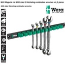 Kunci Pas Ring Ratchet Set Wera 05020015001 And Magnetic Rail, 5 Pcs
