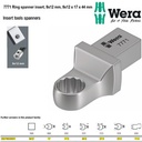 Insert Tools 9 x 12 mm Dia 17MM x 44 mm Wera 05078630001 Insert Tools Ring Spanners