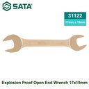 Kunci Pas Anti Api 31122 Metric Explosion Proof Open End Wrench 17x19mm Sata Tools