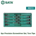 Obeng Mikro Bintang Set 6 buah 09313 Sata Tools 6 pcs Precision Screwdriver Set, Torx Tips