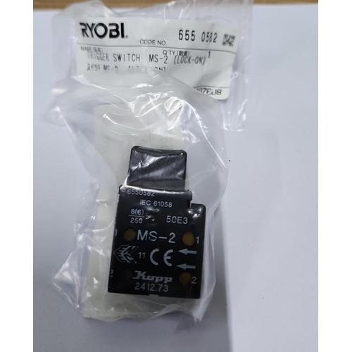 Spare Part Power Tool (HL-83) 6550582 - Trigger Switch MS-2 (Lock-On) Kyocera Ryobi