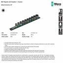 Socket Impact Set 10 pcs Wera 05005451001 8790 B Impaktor socket with 3/8" drive & 9607 Magnetic rail B, 10 pieces