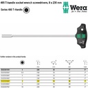 Kunci T Shock 8 x 230 mm Wera 05023385001 Hex T-handle Socket