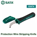 Pisau ,Cutter, Tang Kupas Kabel Dengan Pelindung 93474 Protection Wire Stripping Knife Sata Tools