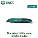 Pisau Cutter Utilitas Paduan Seng, 5 Bilah Ekstra 93641 Zinc Alloy Utility Knife, 5 Extra Blades