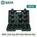 Kunci Pas Filter Oli Tutup Ujung 09705 25 Pcs End Cap Oil Filter Wrench Set Sata Tools