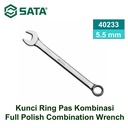 Kunci Ring Pas Kombinasi 5.5 mm 40233 Full Polish Combination Wrench Sata Tools