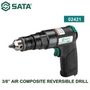 Mesin Bor Angin Bolak Balik 02421 3/8" Air Composite Reversible Drill Sata