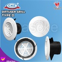 8 Inch Grill Penutup Inline Duct Booster Fan Plastik ABS Ceiling Grill