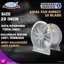 Axial Fan CKE AFD-500GLV/10/0.75/4-HJ 20 Inch 380V Blower Industri