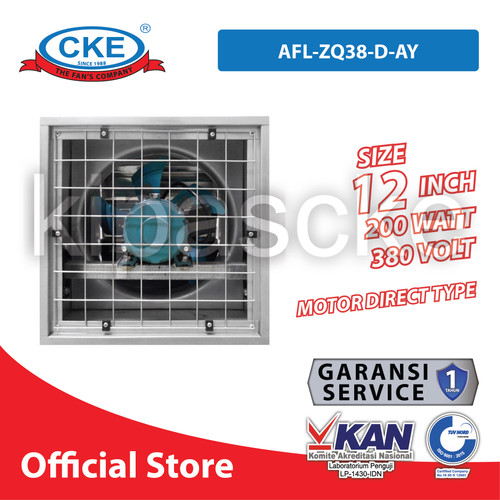 CKE Axial Box Fan Low noise AFL-ZQ38-D-AY 12 Inch