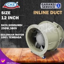 Compact Axial Flow Ventiating Fan 12" Inline Duct Blower Hisap