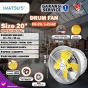 Drum Fan Low Noise 20 Inch 220V Axial Drum Fan Tabung 20" Ball Bearing