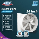 Exhaust Blower Cone Fan 26 Inch Short Cone 380V 0.37KW Kipas Kandang Ayam
