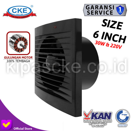 Exhaust Fan 6 Inch Penghisap Udara Wall Tembok Exhaust Kamar Mandi