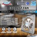 Exhaust Fan Dinding Stainless Steel 10 Inch Kipas Hexos Hisap Tembok Wall Exhaust Fan 10" Inch Tahan Karat