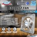 Exhaust Fan Dinding Stainless Steel 12 Inch Kipas Hexos Hisap Tembok Wall Exhaust Fan 12" Inch Tahan Karat