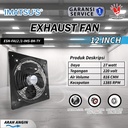 Exhaust Fan Dinding Standard 12 Inch Kipas Hexos Hisap Tembok Wall Exhaust Fan 12" Inch