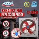 Exhaust Fan Explosion Proof 12 Inch 220V Kipas Blower Hexos Industri 12" Inch Motor Exd II BT4 Anti Ledak