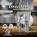Exhaust Fan Stainless Steel 8" Inch Wall Air Duct Booster Fan Plafon Dinding Besi 8 Inci