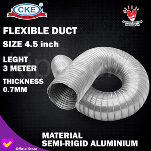 FLEXIBLE DUCT CKE FD-AL-4.5/3/7C-GM 4.5" 3 METER DUCT HOSE