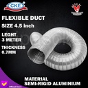 FLEXIBLE DUCT CKE FD-AL-4.5/3/7C-GM 4.5" 3 METER DUCT HOSE