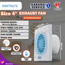 Imatsu Exhaust Fan EF-APC10C2-BB With LED 4 Inch Toilet Dapur Eksos