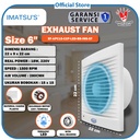 Imatsu Exhaust Fan EF-APC15-C2P-LED-BB-IMS 6Inch Exhaust Dinding Eksos