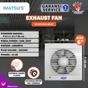 Imatsu Exhaust Fan EF-APC15C2-BB-ST 6 Inch Toilet Dapur Eksos