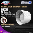 Inline Duct Fan 5" Booster Fan Exhaust Blower Air Cooling Ven