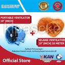 Paket Portable Ventilator Blower 10 inch + Flexible Duct Hose 10 Meter