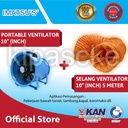 Paket Portable Ventilator Blower 10 inch + Flexible Duct Hose 5 Meter