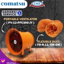 Paket Portable Ventilator Blower 12 inch + Flexible Duct Hose 5 Meter