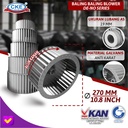 Sirocco Blade Alur Kanan Sentrifugal DE 10.8 Inch Fan Wheel Impeller