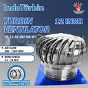 Turbin Ventilator 12 Inch Turbine Roof Fan Ventilasi Exhaust Atap Rumah Pabrik 12" IndoTurbin