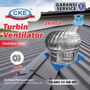 Turbin Ventilator 26 Inch Roof Turbine Fan Ventilasi Atap Rumah Pabrik 26" Stainless Steel