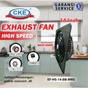 Wall Exhaust Fan High Speed 14 Inch Kipas Hexos Tipe Dinding Tembok 14" Plastik