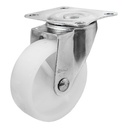 TORA Roda Nilon Putih Hidup 3 Inch Plat Skrup - Roda Caster Nylon