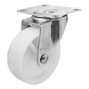 TORA Roda Nilon Putih Hidup 1 Inch Plat Skrup - Roda Caster Nylon