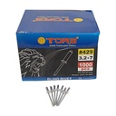 TORA Paku Rivet Warna Silver Box 429 3.2 x 7 mm